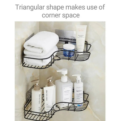 Wall Corner Rack For Bathroom & Kitchen With Hooks
